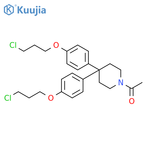 PIPERIDINE, 1-ACETYL-4,4-BIS[4-(3-CHLOROPROPOXY)PHENYL]- structure