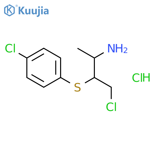 2-Butanamine, 4-chloro-3-[(4-chlorophenyl)thio]-, hydrochloride structure