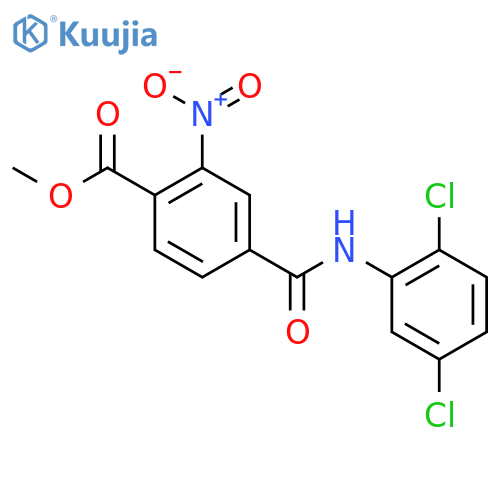 Benzoic acid,4-[[(2,5-dichlorophenyl)amino]carbonyl]-2-nitro-, methyl ester structure