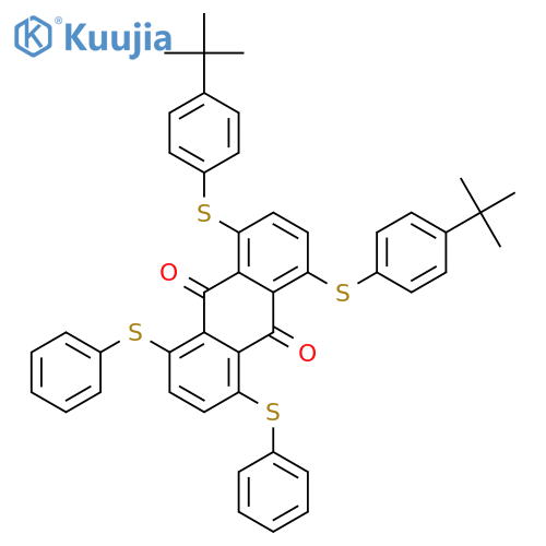 9,10-Anthracenedione,1,4-bis[[4-(1,1-dimethylethyl)phenyl]thio]-5,8-bis(phenylthio)- structure