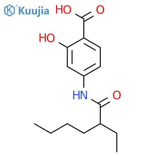 BENZOIC ACID, 4-[(2-ETHYL-1-OXOHEXYL)AMINO]-2-HYDROXY- structure