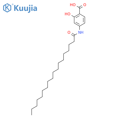 Benzoic acid, 2-hydroxy-4-[(1-oxooctadecyl)amino]- structure
