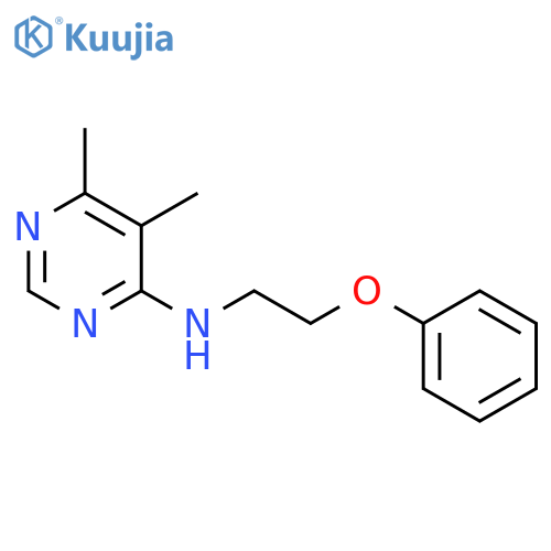 5,6-Dimethyl-N-(2-phenoxyethyl)pyrimidin-4-amine structure