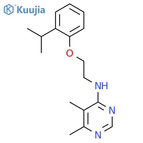 4-Pyrimidinamine, 5,6-dimethyl-N-[2-[2-(1-methylethyl)phenoxy]ethyl]- structure