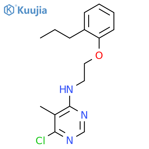 4-PYRIMIDINAMINE, 6-CHLORO-5-METHYL-N-[2-(2-PROPYLPHENOXY)ETHYL]- structure