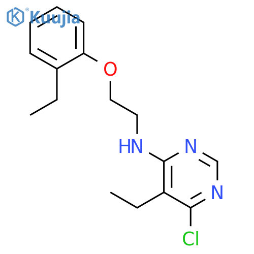 4-Pyrimidinamine, 6-chloro-5-ethyl-N-[2-(2-ethylphenoxy)ethyl]- structure