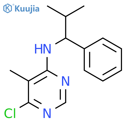 4-Pyrimidinamine, 6-chloro-5-methyl-N-(2-methyl-1-phenylpropyl)- structure