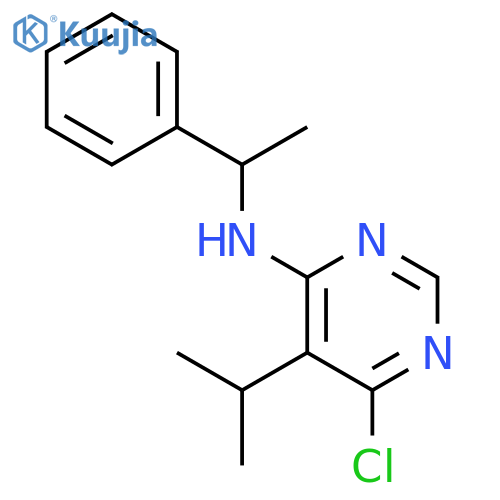 4-PYRIMIDINAMINE, 6-CHLORO-5-(1-METHYLETHYL)-N-(1-PHENYLETHYL)- structure