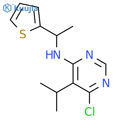 4-PYRIMIDINAMINE, 6-CHLORO-5-(1-METHYLETHYL)-N-[1-(2-THIENYL)ETHYL]- structure