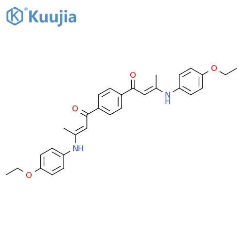2-BUTEN-1-ONE, 1,1'-(1,4-PHENYLENE)BIS[3-[(4-ETHOXYPHENYL)AMINO]- structure