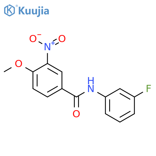 N-(3-fluorophenyl)-4-methoxy-3-nitrobenzamide structure