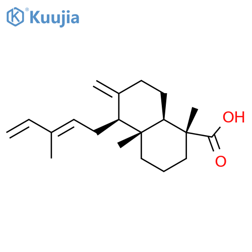 1-Naphthalenecarboxylic acid,decahydro-1,4a-dimethyl-6-methylene-5-[(2E)-3-methyl-2,4-pentadienyl]-, (1R,4aR,5S,8aR)- structure