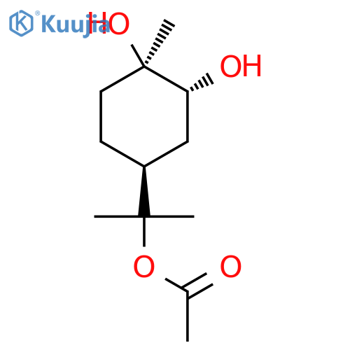 (1R,2R,4S)-8-acetoxy-p-menthane-1,2-diol structure