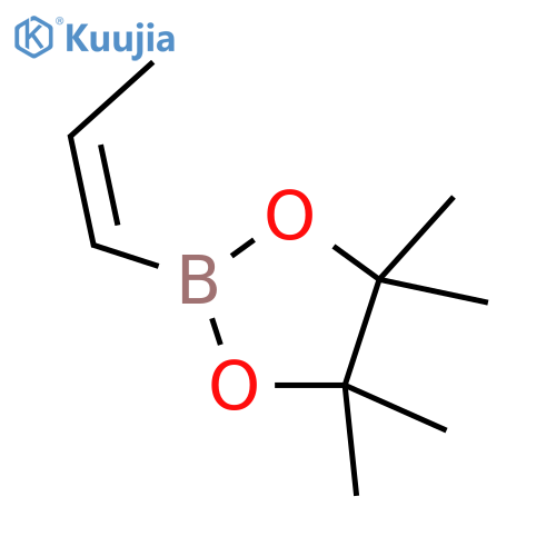 4,4,5,5-tetramethyl-2-[(Z)-prop-1-enyl]-1,3,2-dioxaborolane structure