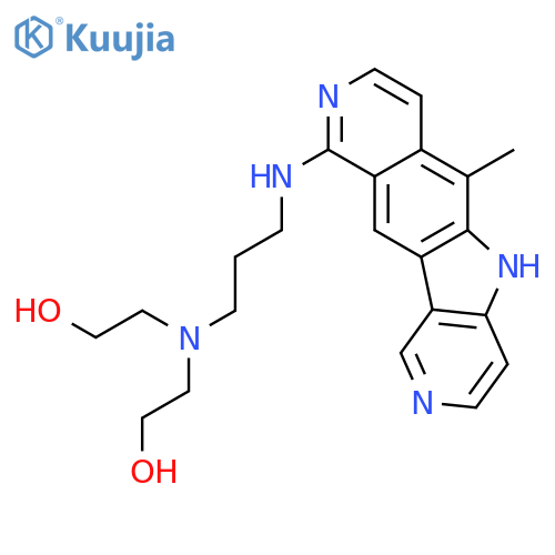2,2'-({3-[(6-methyl-5H-pyrido[3',4':4,5]pyrrolo[2,3-g]isoquinolin-10-yl)amino]propyl}imino)diethanol structure