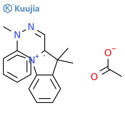 1,3,3-trimethyl-2-[(methylphenylhydrazono)methyl]-3h-indolium acetate structure