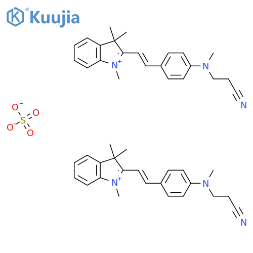 2-(2-(4-((2-Cyanoethyl)methylamino)phenyl)vinyl)-1,3,3-trimethyl-3H-indolium sulphate (2:1) structure