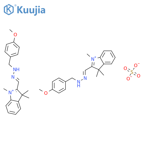 2-[[(4-methoxyphenyl)methylhydrazono]methyl]-1,3,3-trimethyl-3h-indolium sulphate (2:1) structure