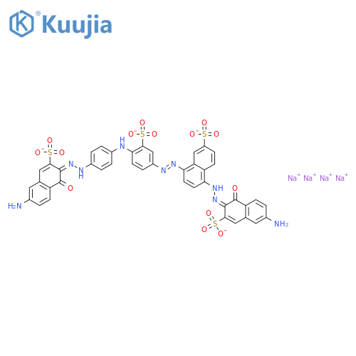 2-Naphthalenesulfonicacid,5-[2-(6-amino-1-hydroxy-3-sulfo-2-naphthalenyl)diazenyl]-8-[2-[4-[[4-[2-(6-amino-1-hydroxy-3-sulfo-2-naphthalenyl)diazenyl]phenyl]amino]-3-sulfophenyl]diazenyl]-,sodium salt (1:4) structure