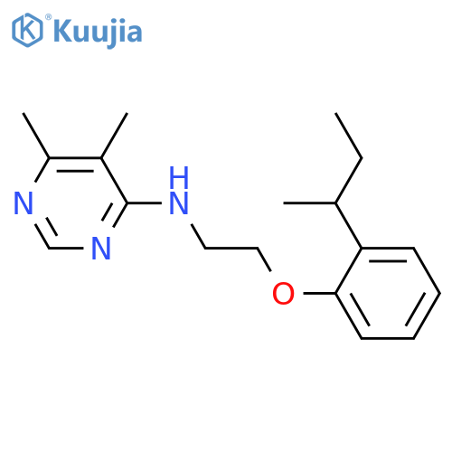 4-PYRIMIDINAMINE, 5,6-DIMETHYL-N-[2-[2-(1-METHYLPROPYL)PHENOXY]ETHYL]- structure