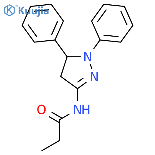 Propanamide, N-(4,5-dihydro-1,5-diphenyl-1H-pyrazol-3-yl)- structure
