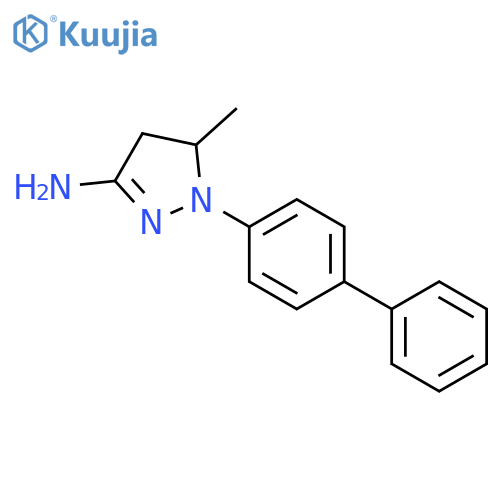 1H-PYRAZOL-3-AMINE, 1-[1,1'-BIPHENYL]-4-YL-4,5-DIHYDRO-5-METHYL- structure
