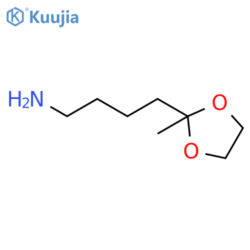 4-(2-methyl-1,3-dioxolan-2-yl)butan-1-amine structure