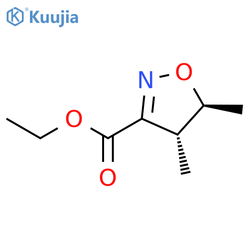 3-Isoxazolecarboxylic acid, 4,5-dihydro-4,5-dimethyl-, ethyl ester, trans- structure