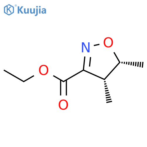 3-Isoxazolecarboxylic acid, 4,5-dihydro-4,5-dimethyl-, ethyl ester, cis- structure