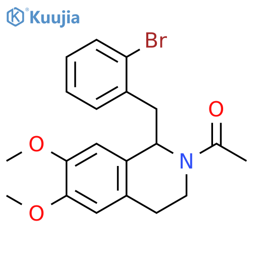 Isoquinoline,2-acetyl-1-[(2-bromophenyl)methyl]-1,2,3,4-tetrahydro-6,7-dimethoxy- structure