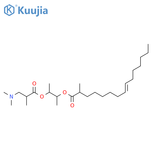 8-Pentadecenoic acid, 2-methyl-,2-[3-(dimethylamino)-2-methyl-1-oxopropoxy]-1-methylpropyl ester structure