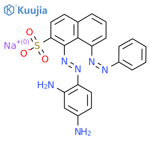 Sodium (5or8)-((2,4-diaminophenyl)azo)-(8or5)-(phenylazo)naphthalene-2-sulphonate structure