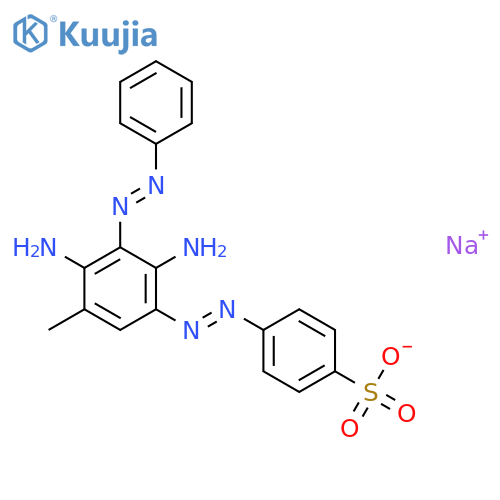 Benzenesulfonic acid,4-[2-[2,4-diamino-5-methyl-3-(2-phenyldiazenyl)phenyl]diazenyl]-, sodium salt(1:1) structure