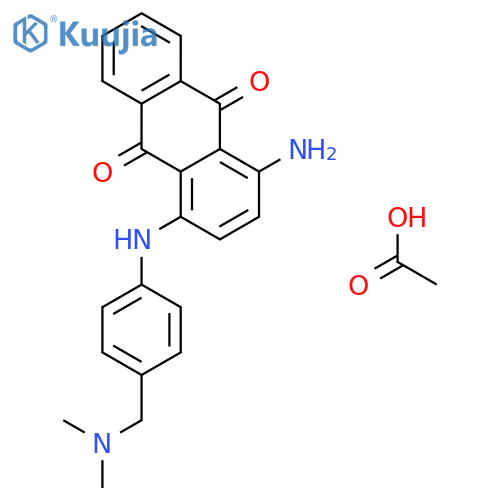 1-amino-4-[[4-[(dimethylamino)methyl]phenyl]amino]anthraquinone, compound with acetic acid (1:1) structure