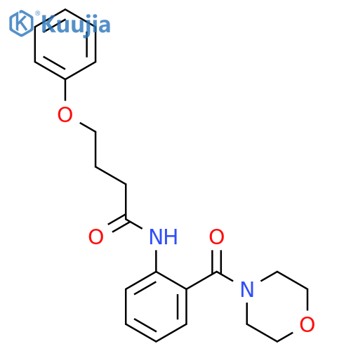 N-[2-(4-morpholinylcarbonyl)phenyl]-4-phenoxybutanamide structure