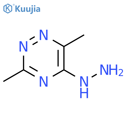 1,2,4-Triazin-5(2H)-one, 3,6-dimethyl-, hydrazone structure