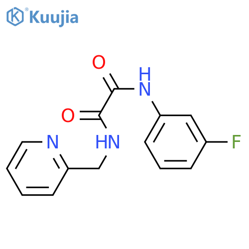 N-(3-fluorophenyl)-N'-(pyridin-2-yl)methylethanediamide structure