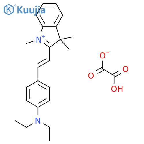 2-[2-[4-(diethylammonio)phenyl]vinyl]-1,3,3-trimethyl-3h-indolium oxalate structure