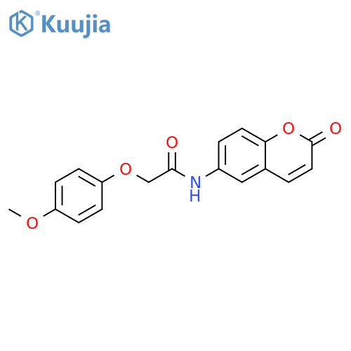 2-(4-methoxyphenoxy)-N-(2-oxo-2H-chromen-6-yl)acetamide structure