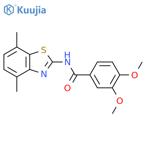N-(4,7-dimethyl-1,3-benzothiazol-2-yl)-3,4-dimethoxybenzamide structure
