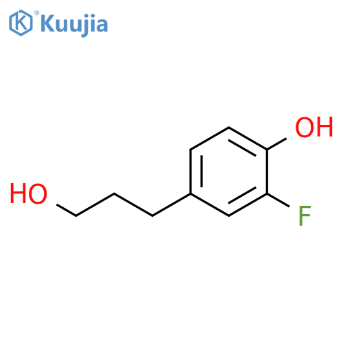 2-fluoro-4-(3-hydroxypropyl)phenol structure