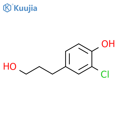 2-chloro-4-(3-hydroxypropyl)phenol structure