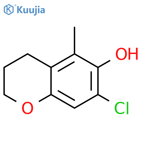 2H-1-Benzopyran-6-ol, 7-chloro-3,4-dihydro-5-methyl- structure