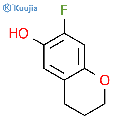2H-1-Benzopyran-6-ol,7-fluoro-3,4-dihydro- structure
