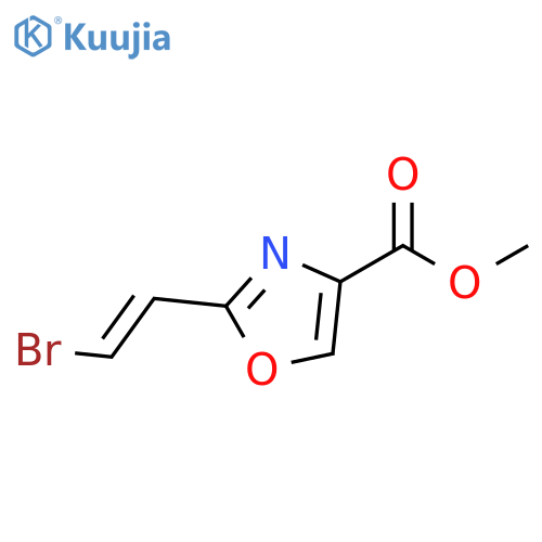 4-Oxazolecarboxylic acid, 2-[(1E)-2-bromoethenyl]-, methyl ester structure