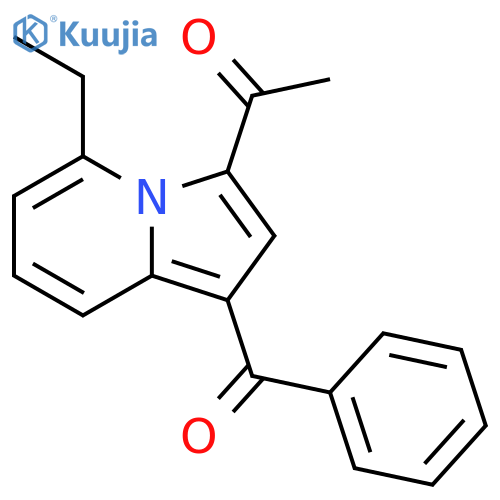 Ethanone, 1-(1-benzoyl-5-ethyl-3-indolizinyl)- structure