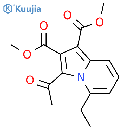1,2-Indolizinedicarboxylic acid, 3-acetyl-5-ethyl-, dimethyl ester structure