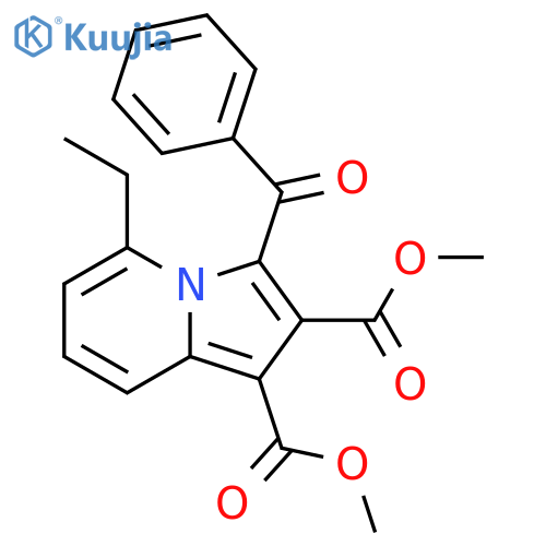 1,2-Indolizinedicarboxylic acid, 3-benzoyl-5-ethyl-, dimethyl ester structure