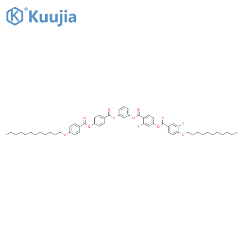 Benzoic acid, 2-fluoro-4-[[3-fluoro-4-(undecyloxy)benzoyl]oxy]-,3-[[4-[[4-(dodecyloxy)benzoyl]oxy]benzoyl]oxy]phenyl ester structure