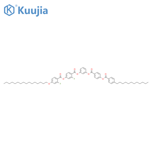 Benzoic acid, 2-fluoro-4-[[2-fluoro-4-(hexadecyloxy)benzoyl]oxy]-,3-[[4-[(4-dodecylbenzoyl)oxy]benzoyl]oxy]phenyl ester structure